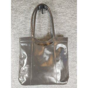 Hobo The Original Grey Leather Shoulder Bag 4 x 13 x 15